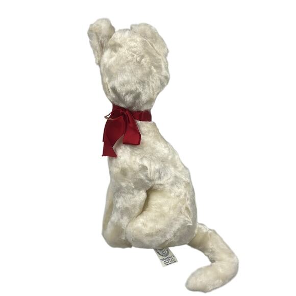 Vintage 1960's Dollcraft Laverne & Shirley Boo Boo Kitty Stuffed White & Red 20" - Picture 2 of 10